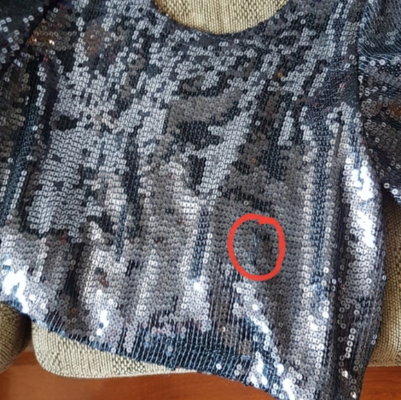 FREE PEOPLE XS Night Fever Sequin Crop Tee Size XS - Picture 11 of 11